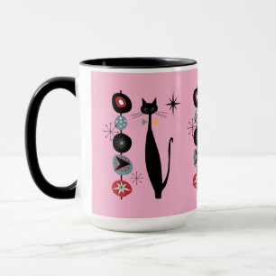 Taza La era retro atómica a mediados del siglo Moderno