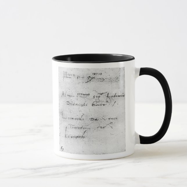 Taza La escritura de Leonardo da Vinci (Derecha)