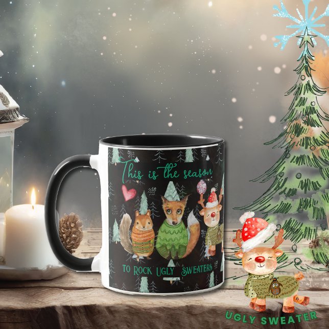 Taza La estación para sacudir a los sudorosos (The Season to Rock Ugly Sweaters Mug)