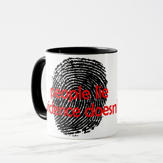 Taza La evidencia no miente (Anverso izquierdo)