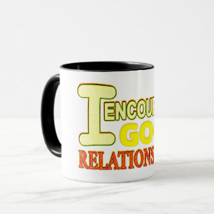 Taza La Expresión Cute Diseña BUENAS RELACIONES. ¡Hazte