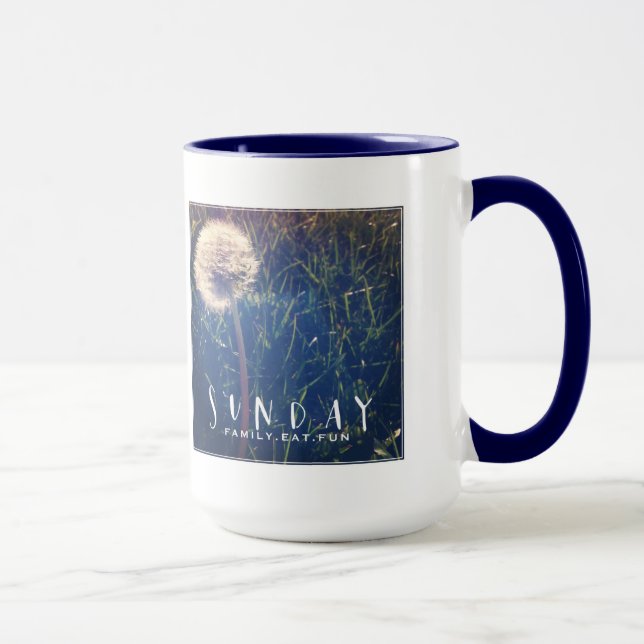 Taza La familia de domingo come la diversión (Derecha)