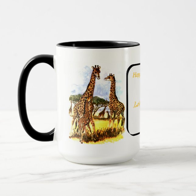 Taza La familia Giraffe - (Izquierda)