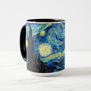 Taza La famosa pintura de Van Gogh, Noche estrellada