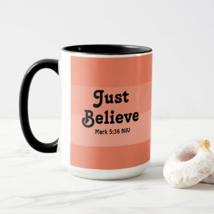 Taza La fe cristiana solo cree la biblia versus el salm