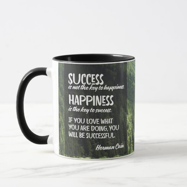 Taza La Felicidad Es La Clave Para El Éxito (Izquierda)