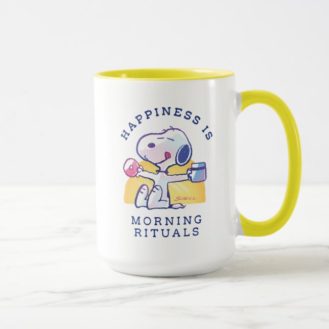 Taza La felicidad es rituales matutinos (Derecha)