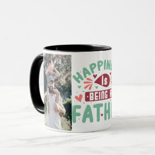 Taza La felicidad es ser padre en el día de los padres