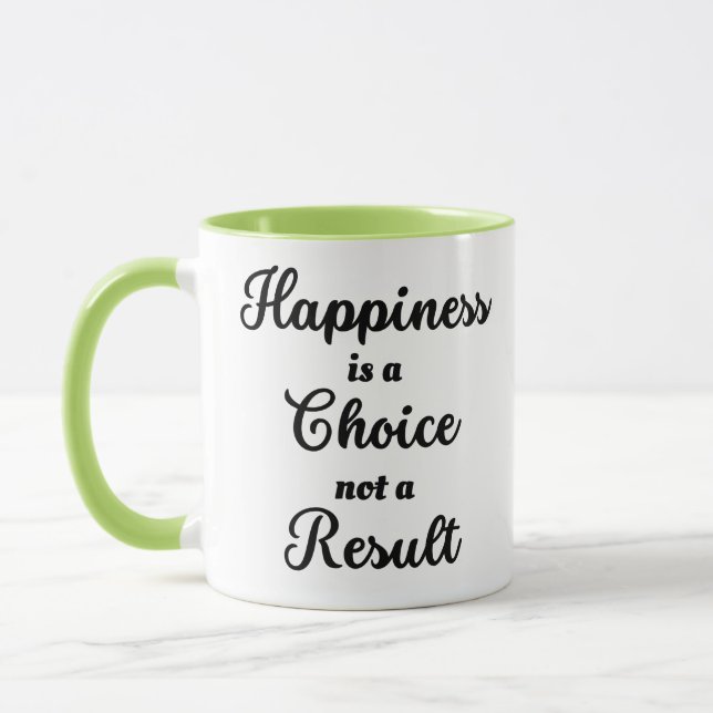 Taza La felicidad es una elección, no un resultado (Izquierda)