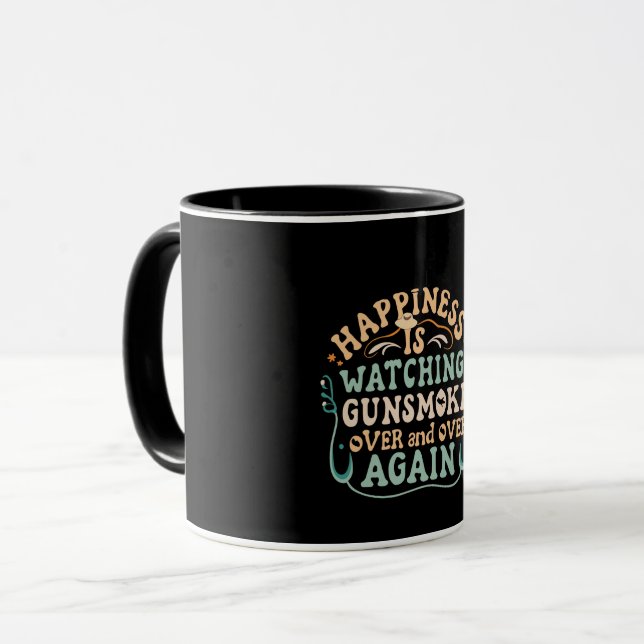 Taza La felicidad es ver a un Gorra de Cowboy divertido (Anverso izquierdo)
