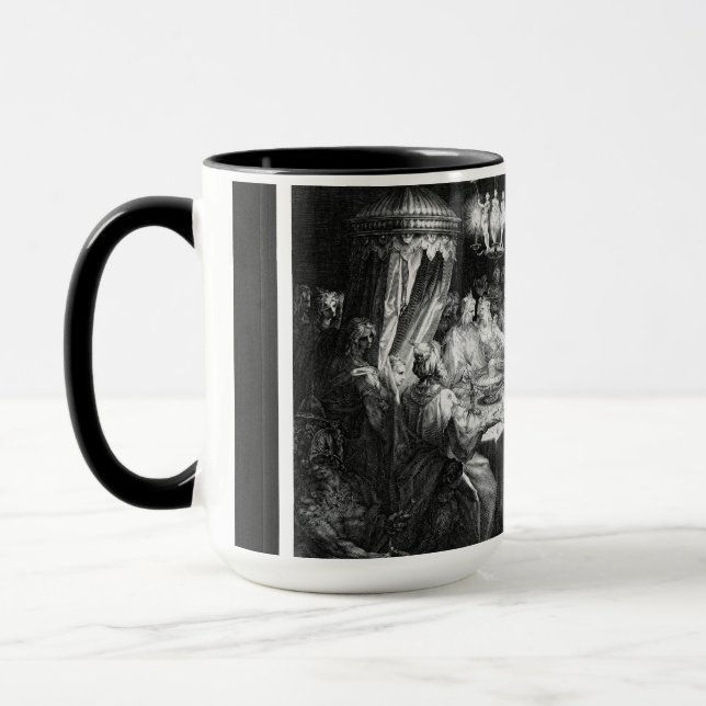 Taza La fiesta de Belshazzar del grabador Jan Muller (Izquierda)