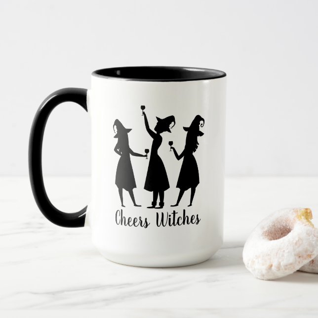 Taza La fiesta de Halloween es divertida. (Con donut)