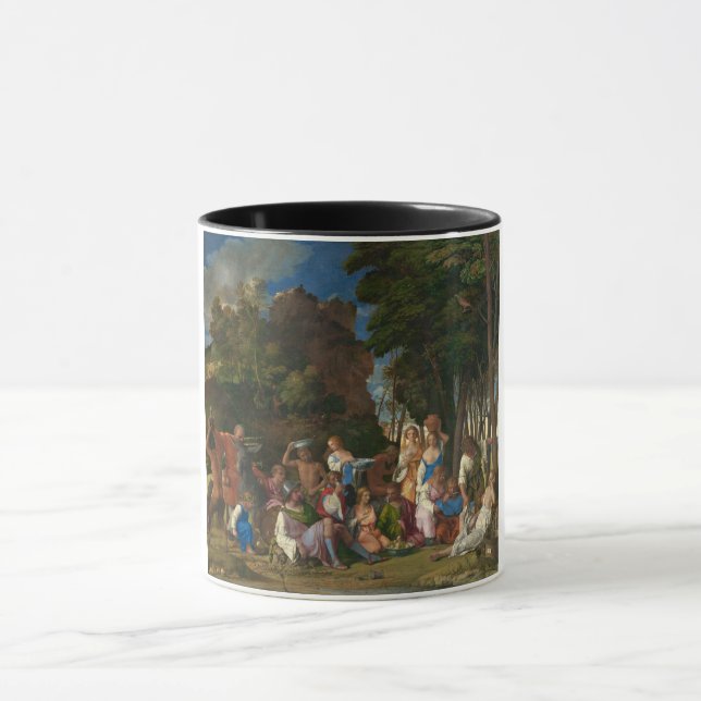 Taza La fiesta de los dioses (por Giovanni Bellini) (Centro)