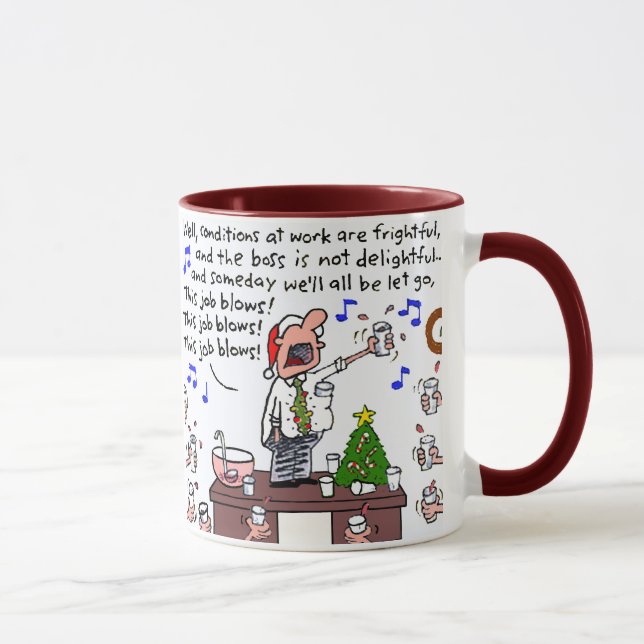 Taza La fiesta de Navidad de la oficina (Derecha)