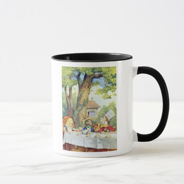 Taza La fiesta del té del sombrerero enojado (Derecha)