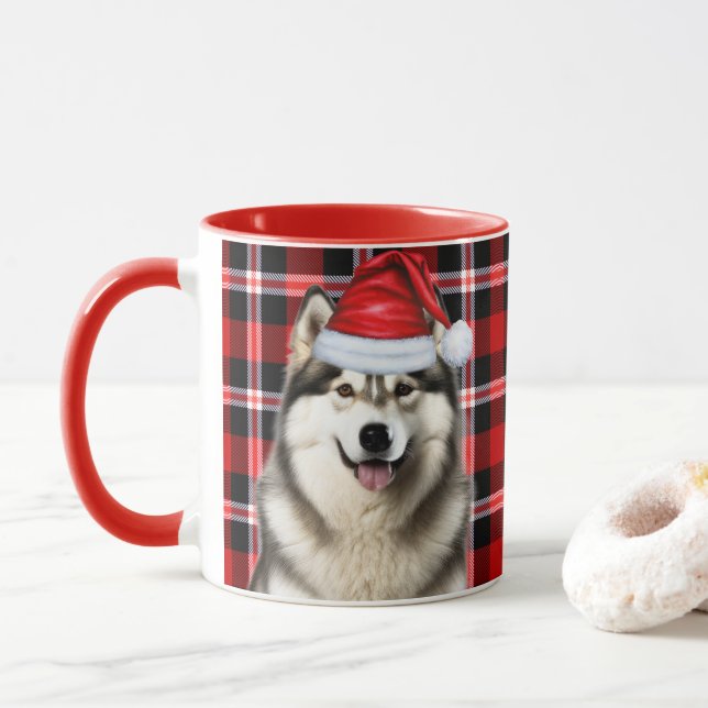 Taza La fiesta en Alaska Malamute de Dog Lover (Con donut)