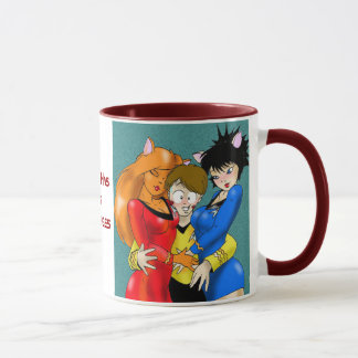 Taza La "fila lo tiene es franja roja de los