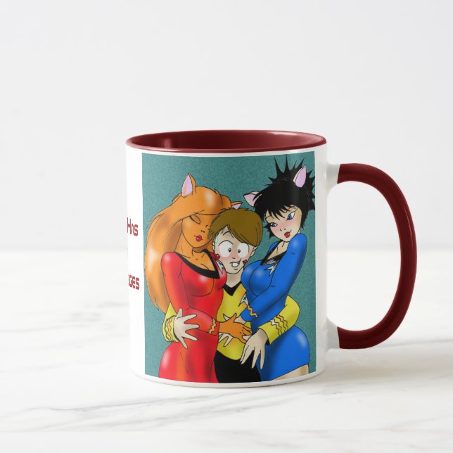 Taza La "fila lo tiene es franja roja de los (Derecha)