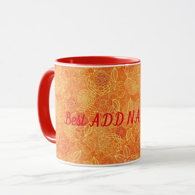 Taza La flor moderna más elegante (Anverso izquierdo)