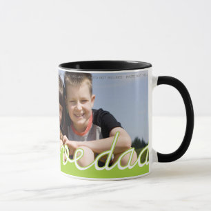Taza La foto personalizada del día de padres asalta el