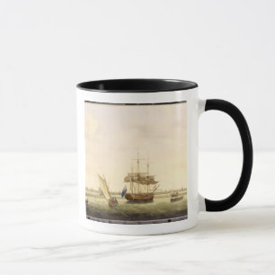 Taza La fragata "sorpresa" en el ancla de gran Yarmout