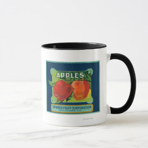 Taza La fruta Apple del hilandero etiqueta - Yakima, WA