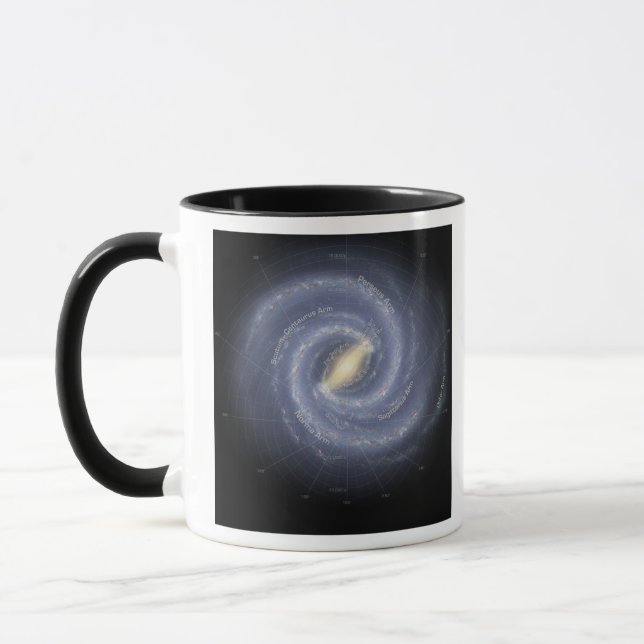 Taza La galaxia de la Vía Láctea (anotada) (Izquierda)