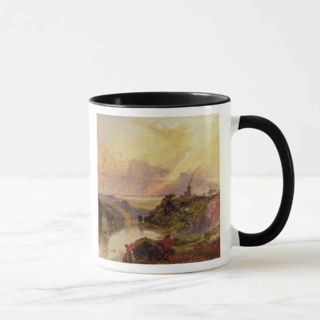 Taza La garganta de Avon en la puesta del sol (aceite (Derecha)