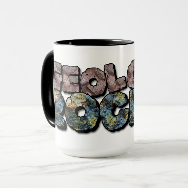 Taza ¡La geología roca! Nerd Geek Science Humor (Anverso izquierdo)