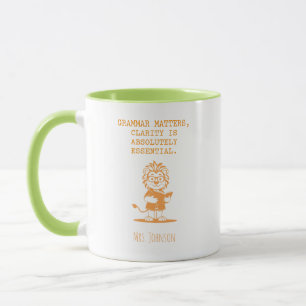 Taza La gramática importa claridad esencial inglés