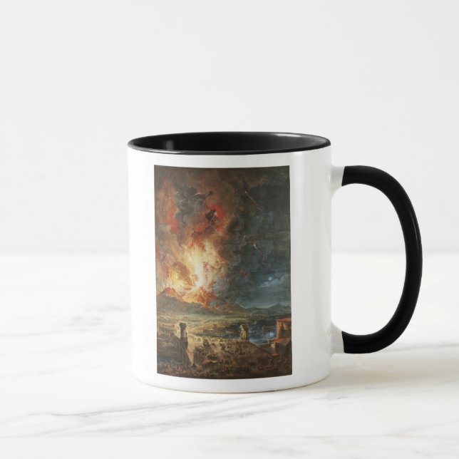 Taza La gran erupción del monte Vesubio (Derecha)