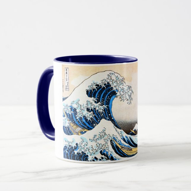 Taza La Gran Ola de Kanagawa, Hokusai (Anverso izquierdo)