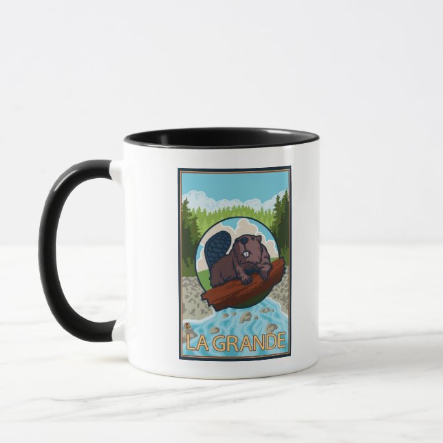 Taza La Grande, OregonBeaver y árboles (Izquierda)