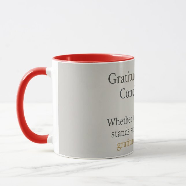 Taza La gratitud permanece: Zen de afirmación inspiraci (Izquierda)