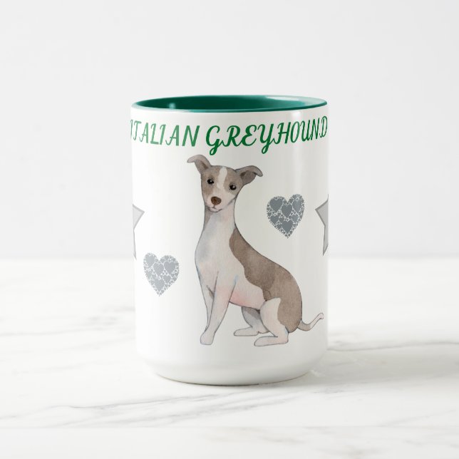 TAZA LA GREYHOUND ITALIANA COMBO DOS DIVERSOS MUG. JARR (Centro)