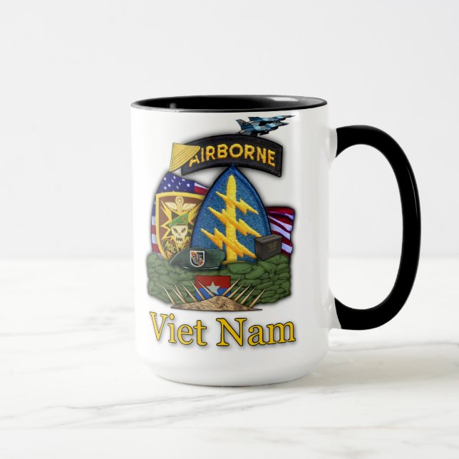 Taza La guerra de Vietnam del REMIENDO de MACV SOG (Derecha)