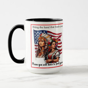 Taza La herencia nativa americana/mexicana _ Mano que a