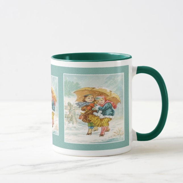 Taza La huella vintage del Big Umbrella (Derecha)