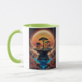 Taza La isla al atardecer.