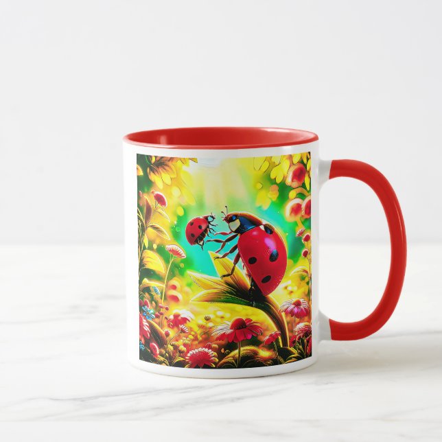 Taza La jolie coccinelle et son adorable bébé (Derecha)