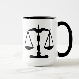 Taza La justicia escala negro del ~