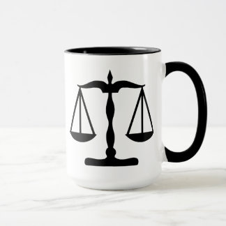 Taza La justicia escala negro del ~