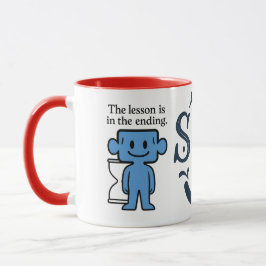 Taza La lección está en el final - Inspirador Muh