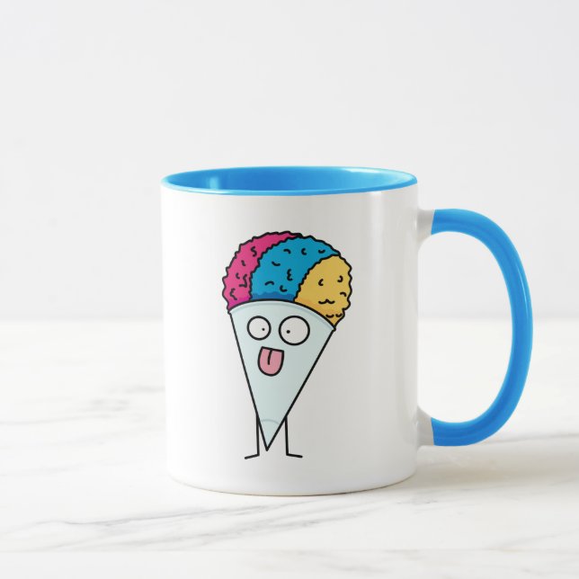 Taza La lengua del cono de la nieve hacia fuera aviva (Derecha)