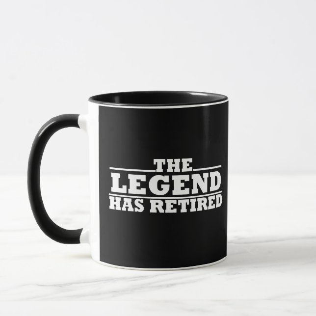 Taza La leyenda se ha jubilado con gracia (Izquierda)