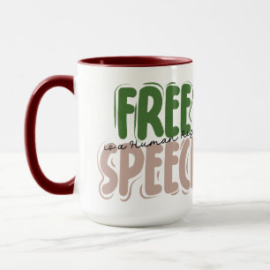 Taza La libertad de expresión es un derecho humano