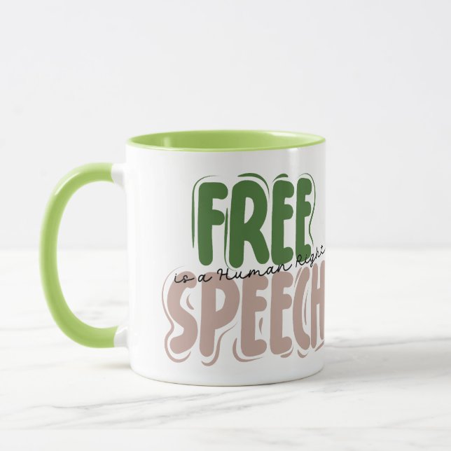 Taza La libertad de expresión es un derecho humano (Izquierda)