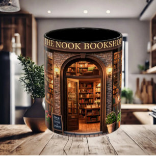 Taza La librería vintage The Nook Book