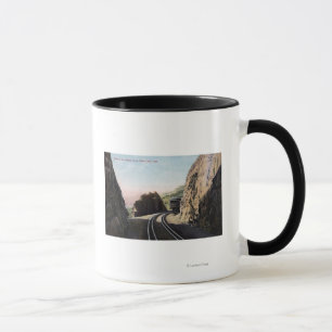 Taza La línea corta coche de ferrocarril