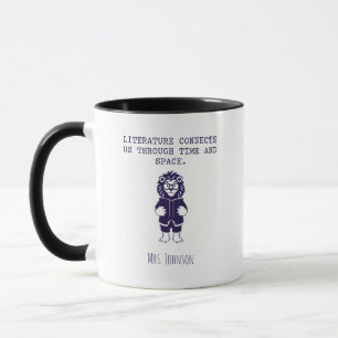 Taza La literatura nos conecta tiempo espacio lectura